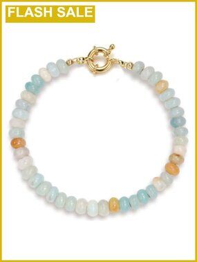 Handmade Natural Stone Beaded Stretch Bracelet Boho Summer Jewelry Women
